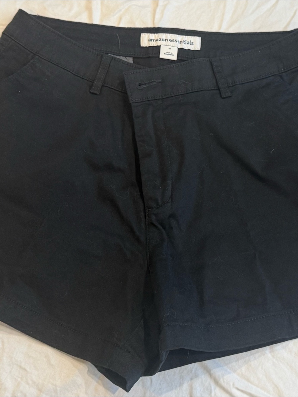 Amazon Essentials Black Flat Front womans Shorts